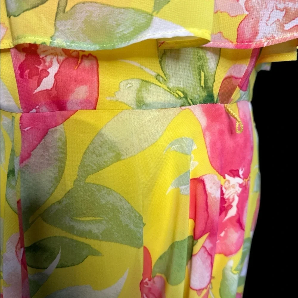 Eliza J Yellow Floral Maxi Dress - Picture 2 of 4